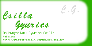 csilla gyurics business card
